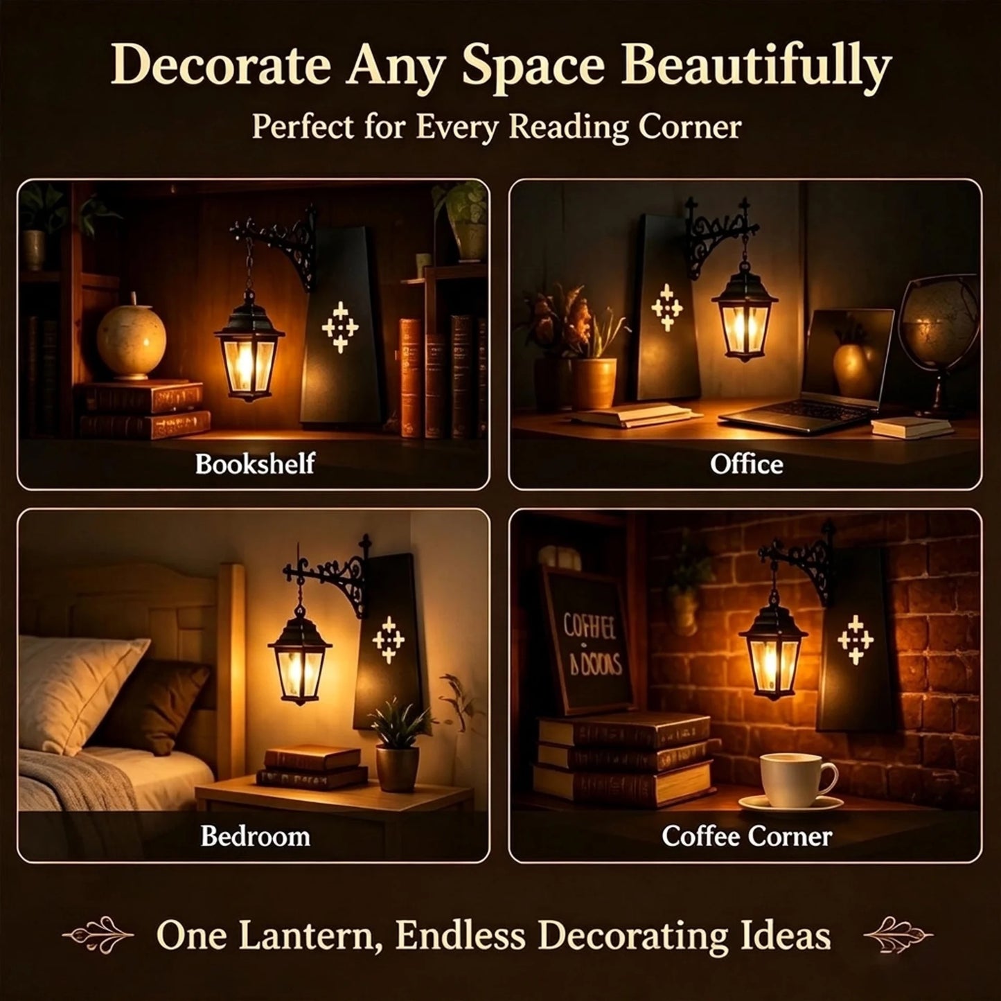 CozyLantern - Lantern Bookshelf Decoration