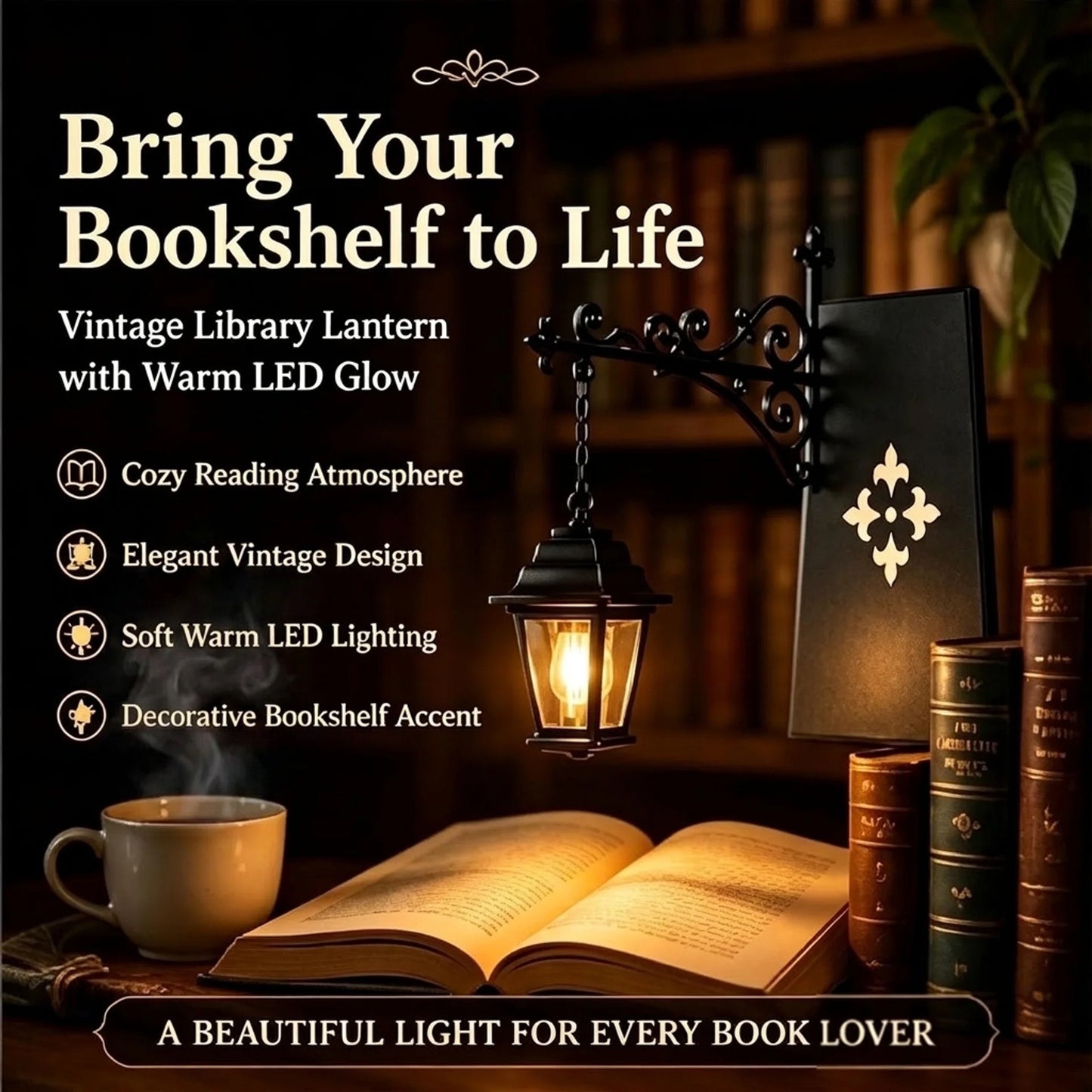 CozyLantern - Lantern Bookshelf Decoration